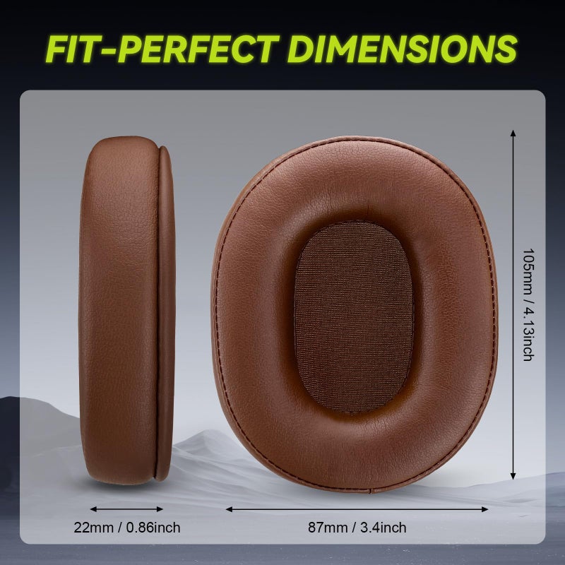 Aurivor Replacement Ear Pads Cushions for Audio-Technica ATH MSR-7, Headset Earpads Covers for M50X M40X M30X M20X, HyperX Cloud, SteelSeries Arctis 1 3 5 7 9 9X Pro Prime, Stealth 600, and More - Image 2